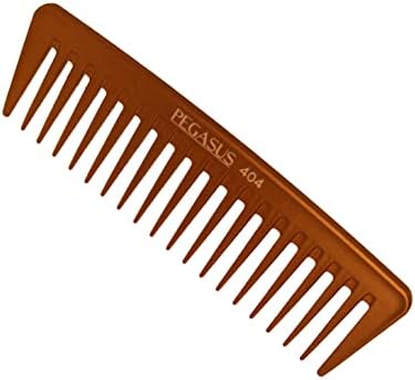 Pegasus MICOLOR 404, 7in Hard Rubber Wide Tooth Tall Styling Comb, Handmade, Seamless, Smooth Edges, Anti Static, Heat and Chemically Resistant, Wet Hair, Everyday Grooming Comb | Peines de goma dura - Gold - Image 2