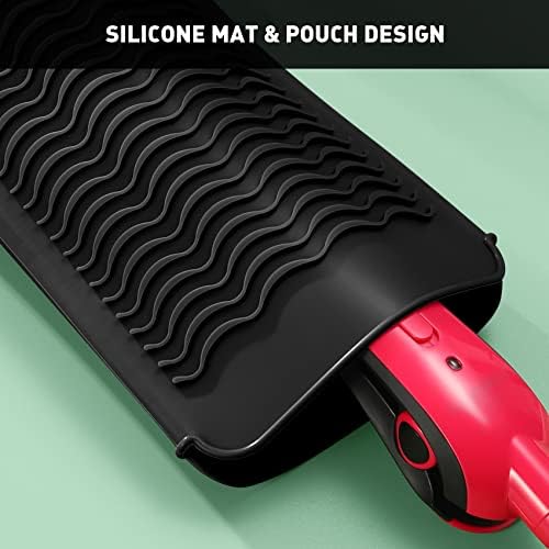 ZAXOP Resistant Silicone Mat Pouch for Flat Iron, Curling Iron,Hot Hair Tools (Black) - Image 3