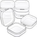 Jetec 6 Pieces Small Clear Plastic Storage Box, 1.4 x 1.4 x 0.7 Inch by Jetec