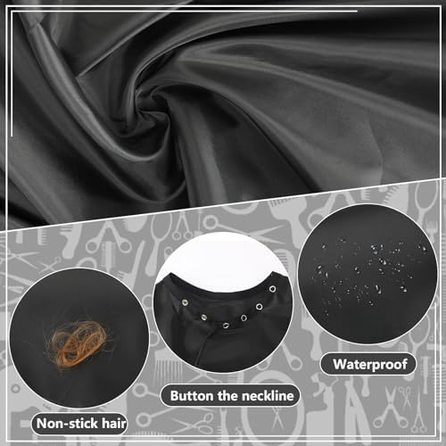 FEBSNOW Hair Cutting Cape Kit,Professional Barber Cape with Duster Brush - Image 3