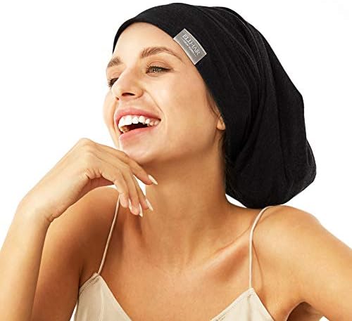 Beanie Sleep Hats Bonnet for Women Girls Curly Frizzy Hair Cover by ELIHAIR