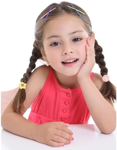 ANBALA Girls Hair Accessories Set Colorful Hair Ties for Women Girls, Elastic Ponytail Holders Rubber Band Flower Hair Clips Hair Pins Hair Accessories Kit (1110PCS) - Image 4