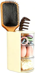 Hair Accessories Hair Ties Organizer with Hair Brush Holder - Cream by NeatHouse