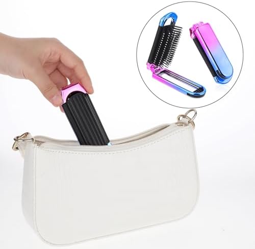 Small Travel Hair Brush for Women, Portable Folding Hairbrush - Image 6