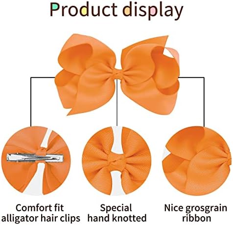 Oaoleer 40Pcs 4.5" Hair Bows Clips for Girls Tolddler Hair Accessories - Image 5
