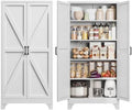 Yizosh Metal Storage Cabinet with Doors and 4 Adjustable Shelves by Yizosh