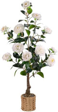 3FT Artificial Camellia Tree, Faux Camellia Plant Outdoor Camellia Flowers Tree Greenery Potted Plant for Living Room Door Patio Deck Yard Décor Outdoor Indoor by Unknown