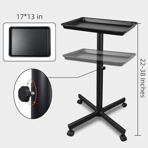 Salon Tray on Wheels, Metal Feet Salon Tray Cart - Image 3