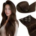 LaaVoo Clip In Hair Extensions Real Human Hair Silky Straight 14 Inch by LaaVoo