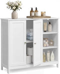 VASAGLE Bathroom Floor Cabinet,3 Adjustable Shelves, Cloud White by VASAGLEbySONGMICSHOME