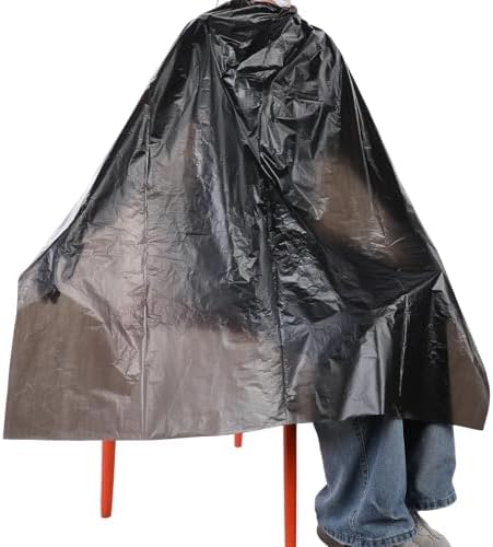 100 Pcs Disposable Capes Hair Salon, 51.2x36.2 Inch Disposable Hair Salon Capes, Waterproof Barber Cape, Single Use Shampoo Hair Cutting Cape Dressing Apron for Barbershop & Salon Hairdressing (Black) - Image 7