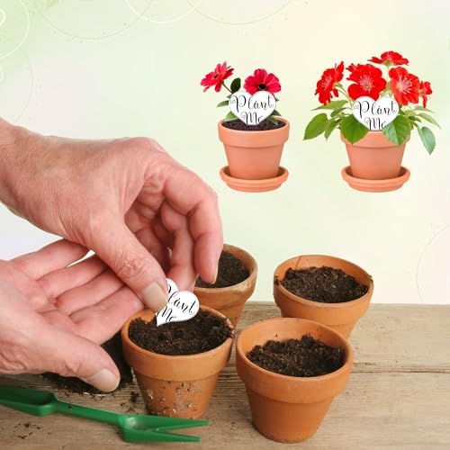 Heart Shaped Plantable Seed Paper, 50 Pieces, Wildflower Party Favors for Weddings, Showers, Birthdays, Memorials Garden Gifts - Image 3