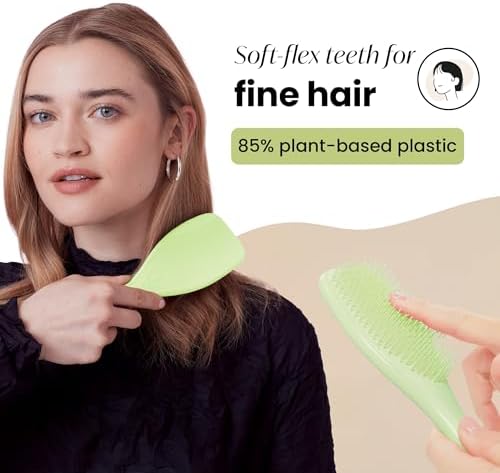 Tangle Teezer Plant-Based Ultimate Detangler Brush for Fine Hair, Green - Image 3