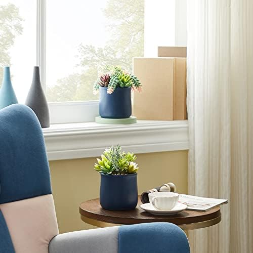 Artificial Succulent in Ceramic Pots, 2 Packs Fake Plants - Image 5