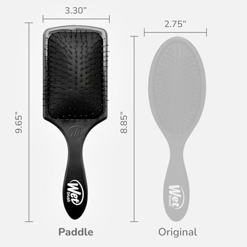 Wet Brush Paddle Detangler Hair Brush, Black, Ultra-Soft IntelliFlex Bristles with AquaVent Design, Great For Treatment & Mask Application, Women, Men, Wet, Dry and Damaged Hair - Image 5