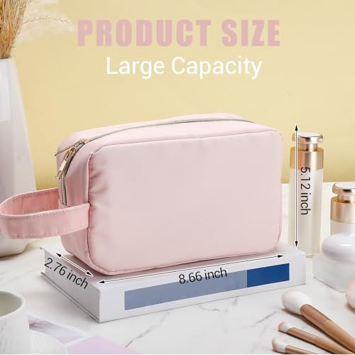 Insulated Makeup Bag for Car Women Cosmetics Bag, Medium, Portable, Pink - Image 2