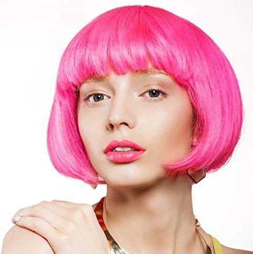 MIAHART Peach Red Short Bob Wig and Sunglass Set - Image 6