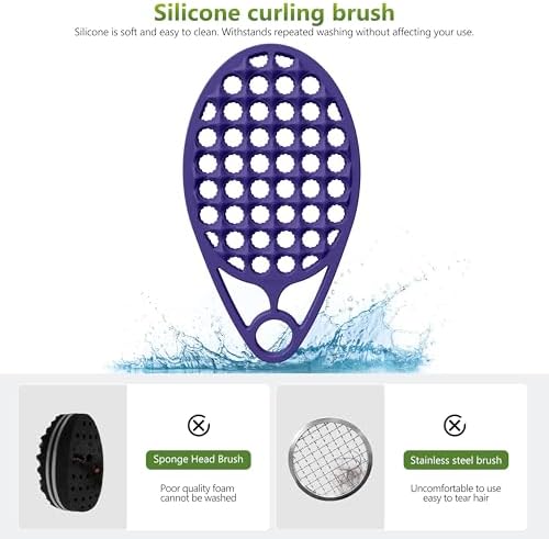KOUPA Magic Silicone Curly Hair Brush, One Piece Twist Curl Comb for Afro Curls, Washable Hair Tool for Men Women, Purple, 1 Piece - Image 6