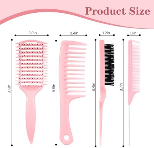 Curl Defining Brush, Vented Curly Hair Brush for Effortlessly Detangling Shaping and Defining Women's Men's Curls on All Wet or Dry Hair Types, Reduces Frizz (Pink) - Image 6