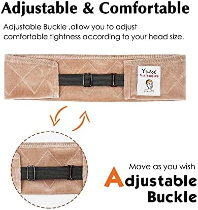 Grip Band - Lace Front Headband for Secure, Non-Slip Grip and Keeping Wigs in Place - Velvet No-Slip Gripper Accessory for Women, Beige, 2 Pack - Image 3