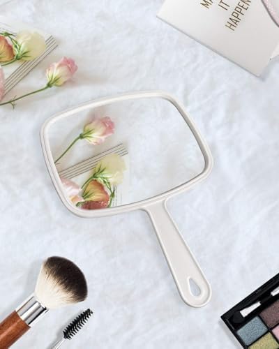 Gladmart 10.3" L x 7.4" W Hand Mirror with Handle, White - Image 6