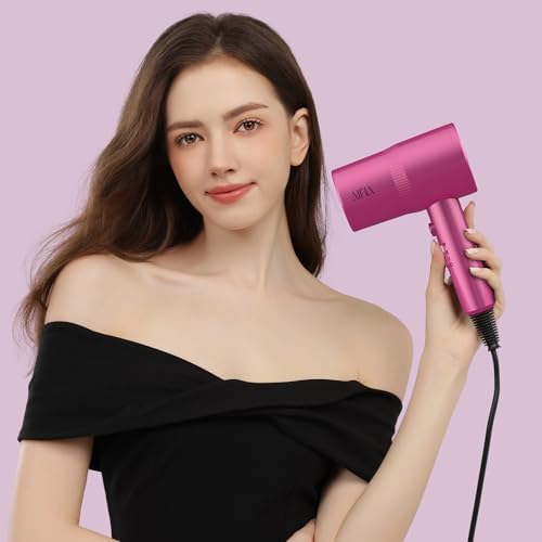 AINA Diffuser Hair Dryer Full-Featured Blow Dryer 110V/1600W(Neon Pink) - Image 6