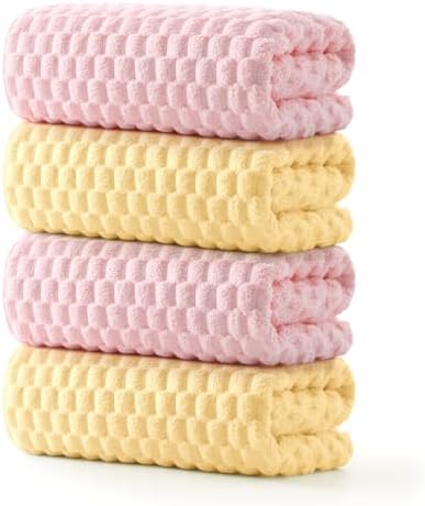 REDKISS 4 Pack Microfiber Bath Towels, Quick Dry, Super Soft, 27"x55" by REDKISSOnline