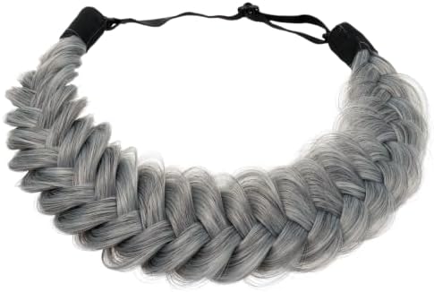 Synthetic Hair Braided Headband Classic Wide Strands Wedding Disorderly Fluffy Braids Wig Band Women Beauty Accessory - Image 2