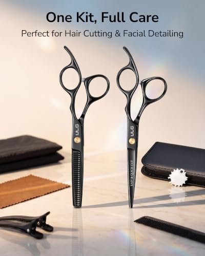 ULG Hair Cutting Scissors Set, 8 PCS Professional Stainless Steel - Image 5