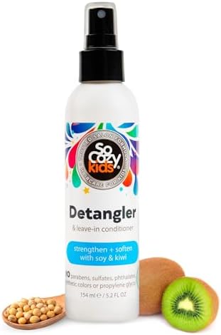 SO COZY Kids 2-in-1 Detangler & Leave In Conditioner Spray, 5.2 Fl Oz by SoCozy