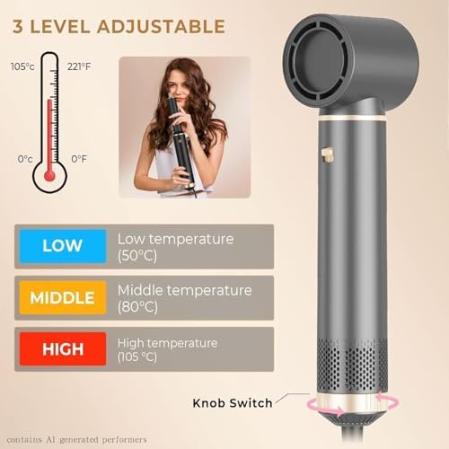 Dryhsip 5 in 1 Hair Styler & Wrap Air Curler, Low-Speed Hair Tools - Image 6