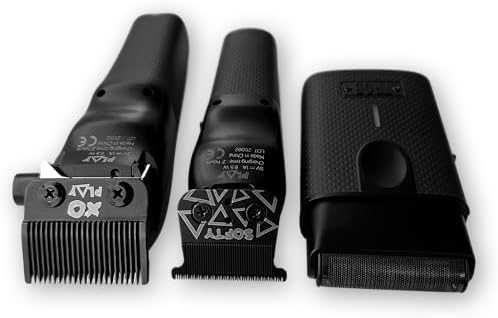 TPOB Play Barber Hair Clippers for Men 7500 RPM with Rubber Grips (Blackout 3 Set) - Image 5