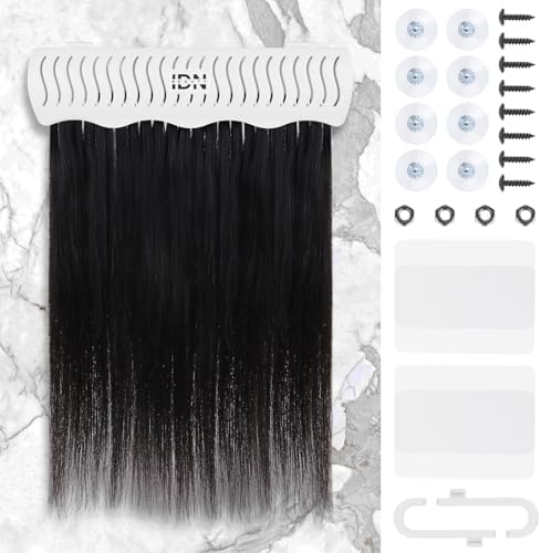 IDN BEAUTY Hair Extension Holder Stand for Styling, 4 Installation Modes With Tool, Hair Extension Holder Designed to Securely Hold Your Extensions for Washing, Styling, Packing and Storing (White) by IDNBEAUTY