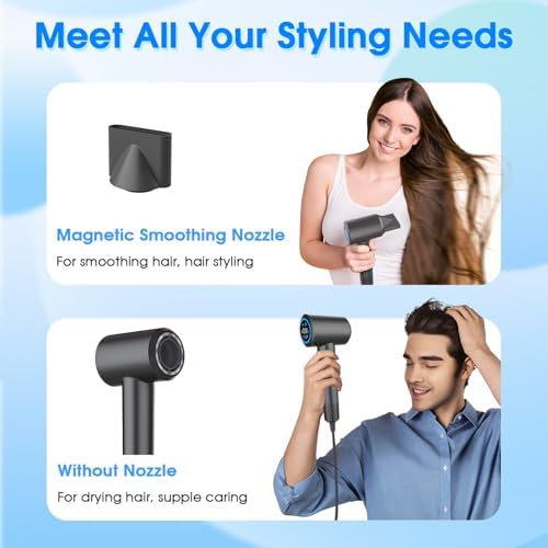 KARFUN 110000RPM Ionic Hair Dryer, Positive & Negative Ion Tech (Gray) - Image 6