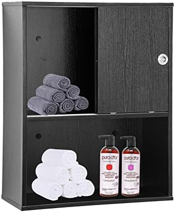 BarberPub Wall Mounted Storage Cabinet for Salon 7136 (Black) - Image 7