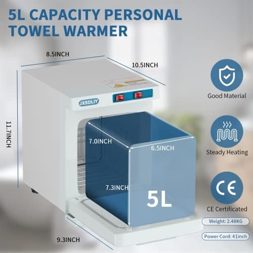 Towel Warmer, JXSDLIY 2-in-1 Professional Hot Towel Heater Cabinet for Spa Salon Home Bathroom, 5L, White - Image 4