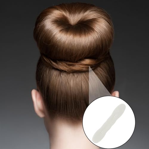 9 Pcs Hair Bun Maker Sponge Hair Buns Shaper Magic Snap Roll Sponge Curler Clips Foam Sponges Buns Hairs Styling Accessories Easy Bun Twister for Ballet French Twist Curly (White-8pcs) - Image 5