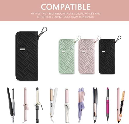 Leudes Hair Tools Travel Bag Case Hot Heat Resistant Mat 2 in 1 Pouch - Image 7