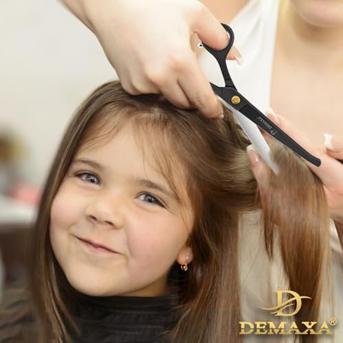 6.5 inch Kids Hair Cutting Scissors Kit – Baby & Toddler Haircut Set with Safety Scissors & Clippers – Hair Shears for Kids, Children, Women, Men – Barber Shears kids haircut cape - Image 4