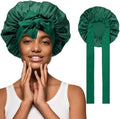 AWAYTR Wide Band Satin Bonnet, Tie-Band Sleep Cap for Curly Hair Women by AWAYTR