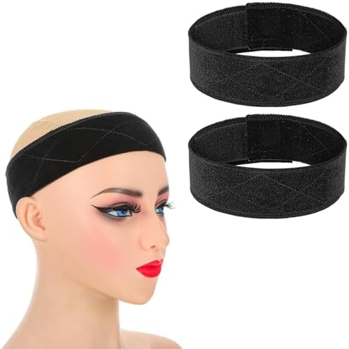 2Pcs Velvet Wig Band for Woman, Adjustable Wig Grip Hair Band by Unknown