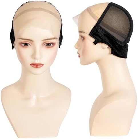 Wig Caps for Women Wig Caps with Grip Band for Keeping Wigs in Place 9x6 Glueless Wig Grip Cap with Transparent Lace Caps Non-Slip Adjustable Elastic Headband (Black) by Unknown