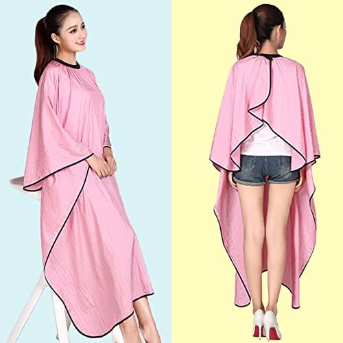 Barber Hair Cutting Cape with Adjustable Neckline 55" x 63" Pink - Image 2