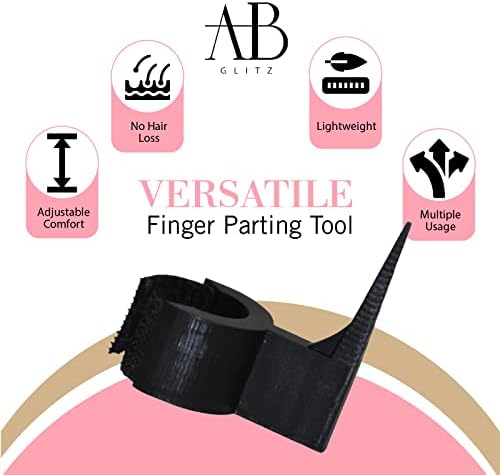 Royalty Headwear The Braid Aid Adjustable Finger Tool - Stitch Braiding Tool, Lightweight Hair Separating Comb - Great for Any Hair Type - Pack of 2 - Image 2