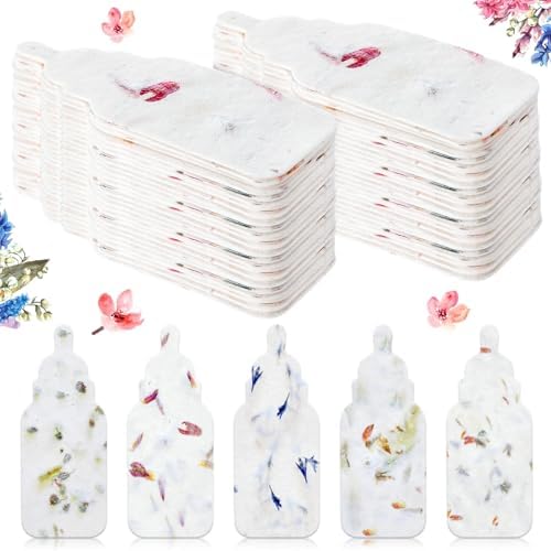 Dunzoom 50 Pcs Plantable Seed Paper Tags Wildflower,Bottle by Dunzoom