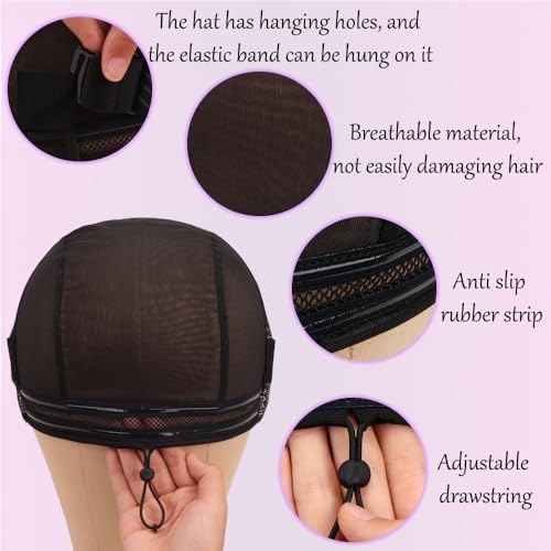 U Part Wig Cap with Drawstring & Anti-Slip Elastic Band Set - Image 2