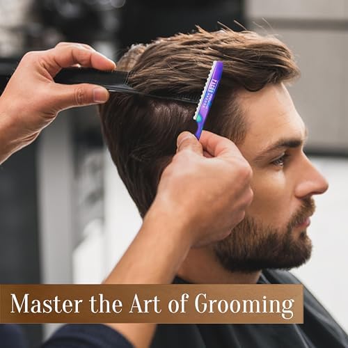 Facón Hair Razors for Cutting Hair - Professional Styling Razor Kit with 11 Replacement Blades, Stainless Steel Hairs Cutting Tool for Salon & Home, Premium Cutting Thinning Texturizing Faether Razor - Image 4