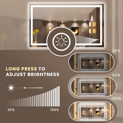 LOAAO 50"X30" LED Bathroom Mirror with Lights, UL Listed - Image 4