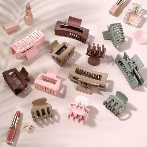 SMKSL 12 Pcs Hair Claw Clips for Women & Girls 3 Styles Hair Accessories - Image 2