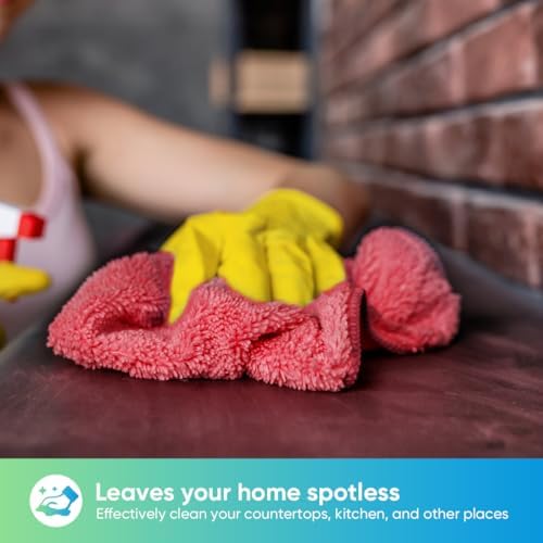 HOMEXCEL Red Microfiber Cleaning Cloth, Microfiber Towels for Car, 12 Pack - Image 3